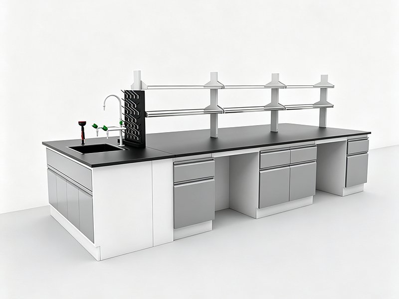 Floor Mounted All Steel Lab Bench