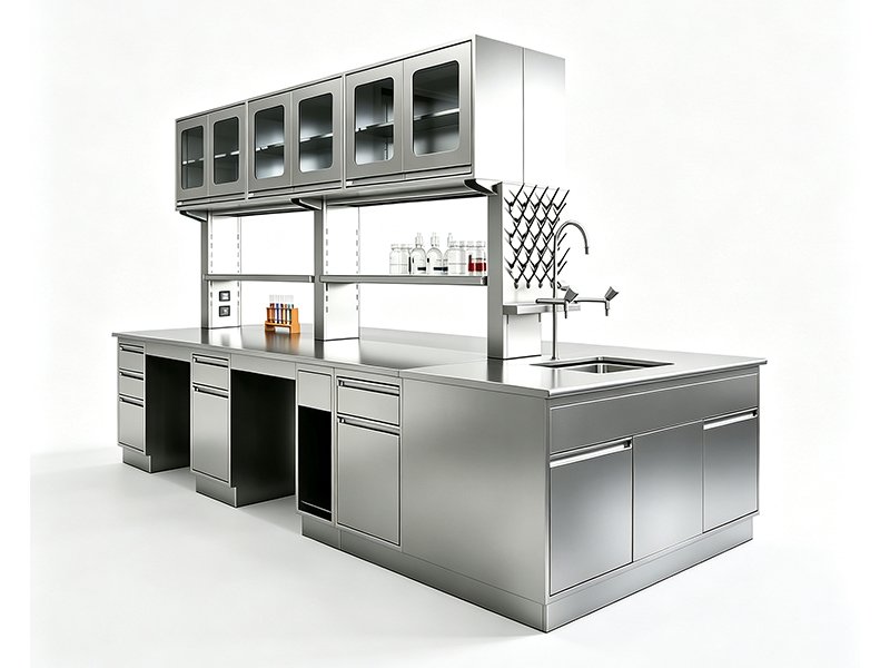 Stainless steel lab bench for cleanroom, medical and microbiology laboratory, Joliet Lab