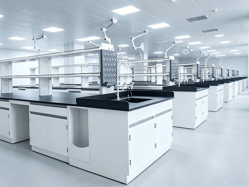 Saudi Arabia hospital lab furniture project, clinical laboratory with phenolic resin worktop