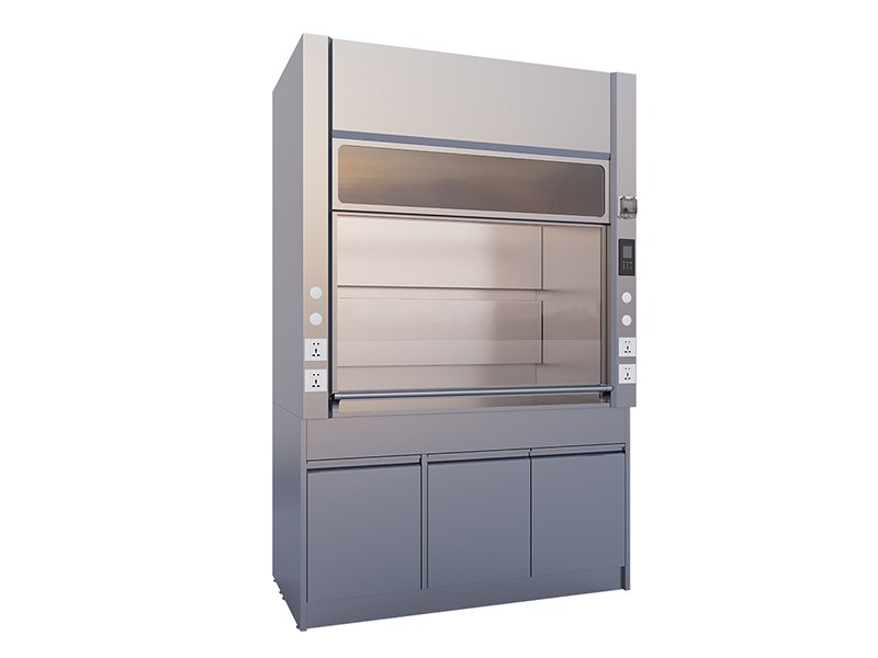 Integrated SUS304 stainless steel fume hood, chemical lab ventilation cabinet