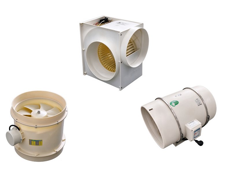 PP Duct Fan Series | Corrosion Resistant Duct Centrifugal, Axial & Diagonal Flow Fan for Lab Fume Hood Exhaust